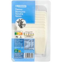 Queso tierno de cabra EROSKI, lonchas, bandeja 150 g