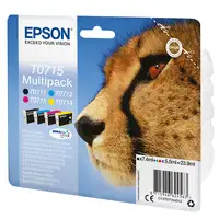 Pack de cartuchos de tinta original, 4 colores T0715 EPSON, 1 ud