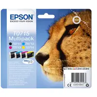 Pack de cartuchos de tinta original, 4 colores T0715 EPSON, 1 ud