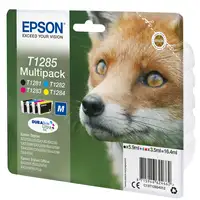 Pack de cartuchos de tinta original, 4 colores T1285 EPSON, 1 ud