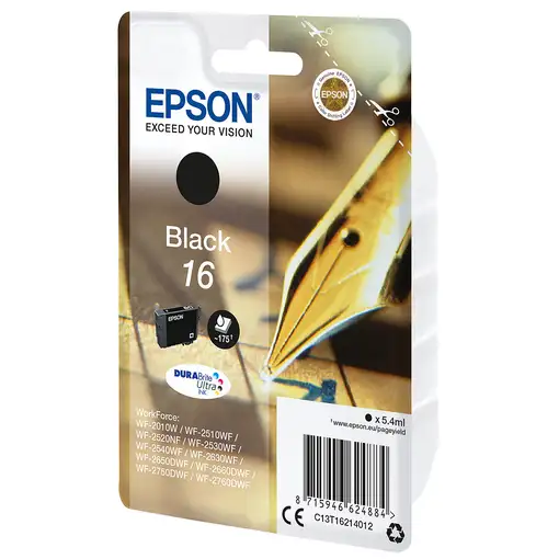 Cartucho de tinta original negro T1621 EPSON, 1 ud