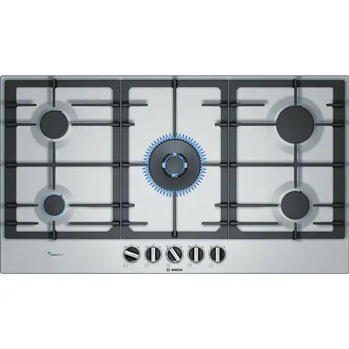 Bosch Serie 6 PCR9A5B90 hobs Acero inoxidable Integrado 90 cm Encimera de gas 5 zo