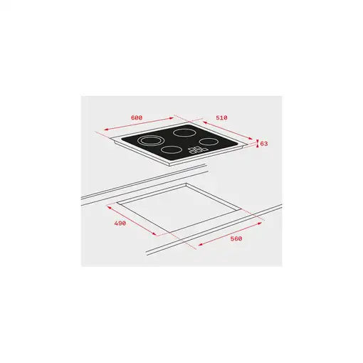 Teka TZ6420 Negro Integrado Cerámico 4 zona(s)