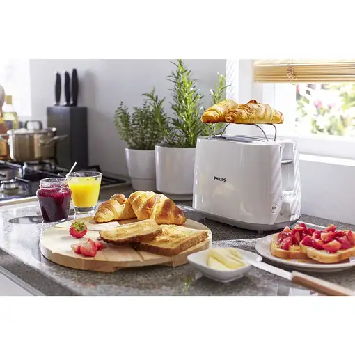 Tostador dos ranuras anchas, 800 W, Daily HD2581/00 PHILIPS