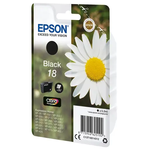 Cartucho de tinta original negro T1801 EPSON, 1 ud