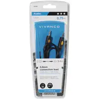 Vivanco 46/10 075 cable de audio 0,75 m 3,5mm Negro