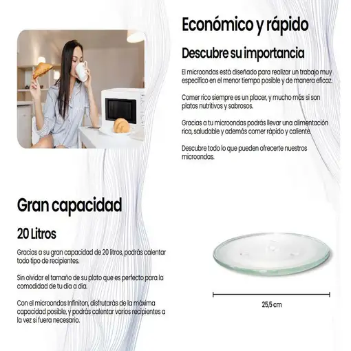 Infiniton MW-1015 Blanco Encimera 20 L 700 W