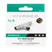 Vivanco 48/10 01TV Coax 2x Coax Blanco