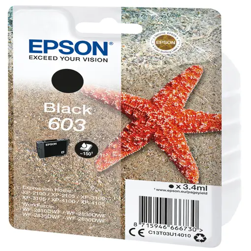 Cartucho de tinta original negro 603 EPSON, 1 ud