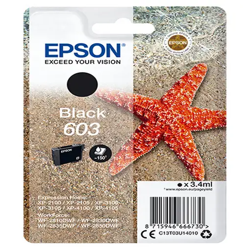 Cartucho de tinta original negro 603 EPSON, 1 ud