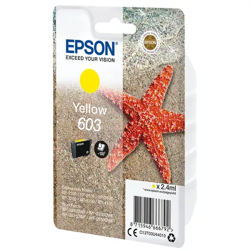 Cartucho de tinta original amarillo 603 EPSON, 1 ud
