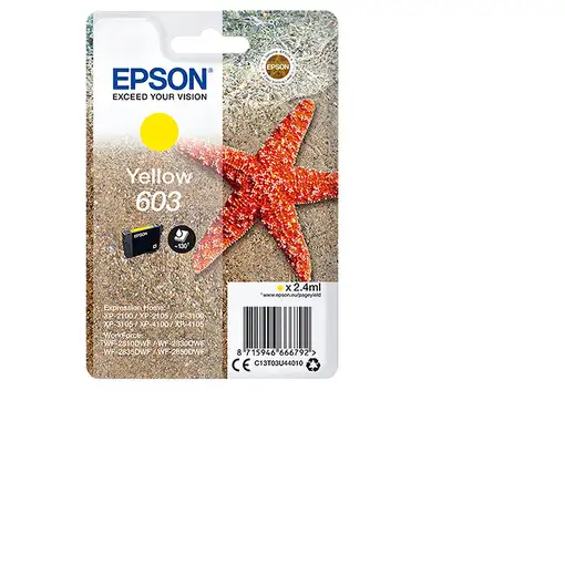 Cartucho de tinta original amarillo 603 EPSON, 1 ud
