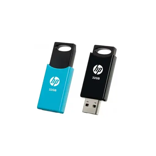 Pendrive negro/azul USB 2.0 de 32 GB V212W HP, Pack 2 uds