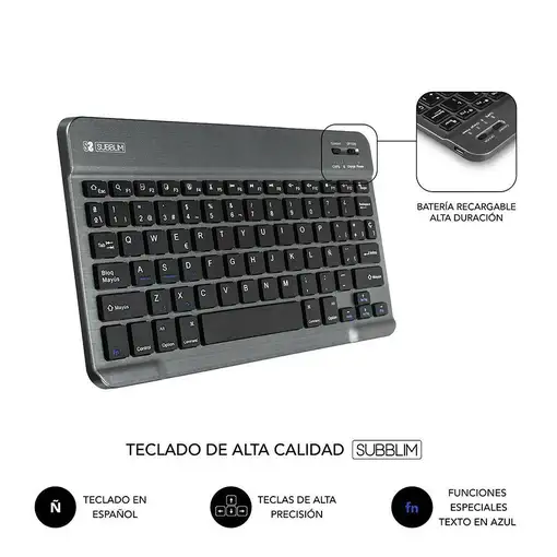 Funda para Tablet Con Teclado Bluetooth Keytab Pro Bluetooth 9.6\a 10.8\  Rojo