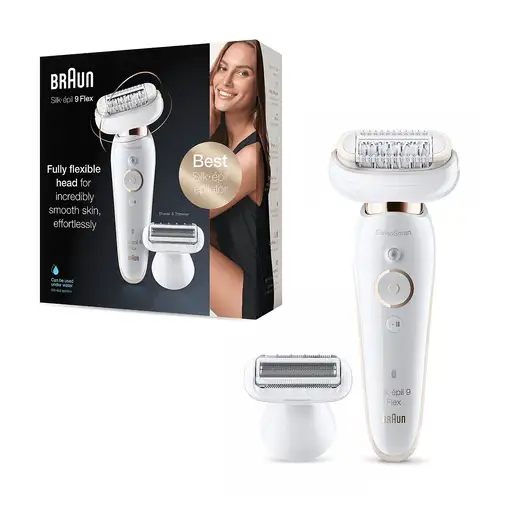 Braun Silk-épil 9 81688635 depiladora 40 pinzas Blanco, Oro
