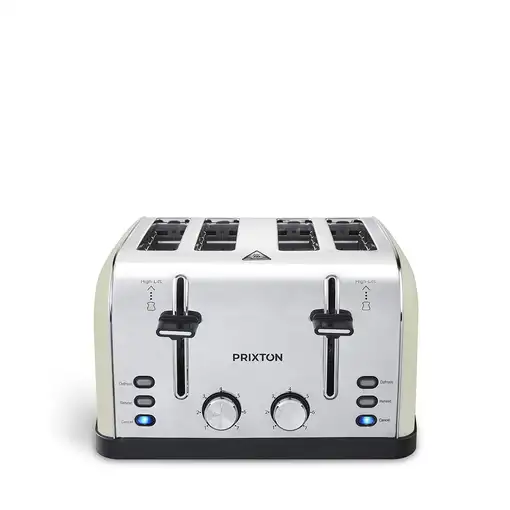 Tostadora inox para 4 tostadas, 1900 W, Bianca PRIXTON