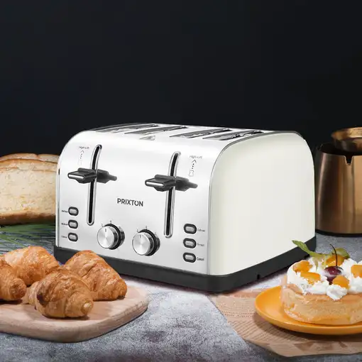 Tostadora inox para 4 tostadas, 1900 W, Bianca PRIXTON
