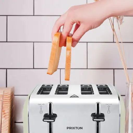 Tostadora inox para 4 tostadas, 1900 W, Bianca PRIXTON