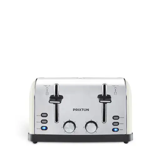 Tostadora inox para 4 tostadas, 1900 W, Bianca PRIXTON