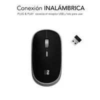 Ratón Óptico Inalámbrico Mini Mouse  Negro