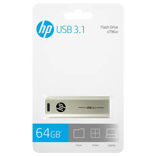 Pendrive metálico USB 3.1 de 64 GB x796W HP