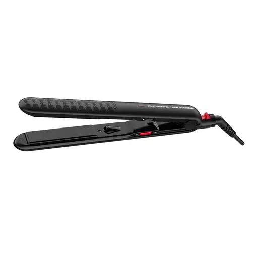 Rowenta X KARL LAGERFELD SF321L Plancha de pelo Caliente Negro, Rojo