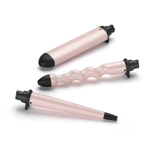 BaByliss Curl & Wave Trio Rizador de pelo Caliente Negro, Rosa 58 W 2,5 m