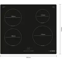 Bosch Serie 4 PUE611BB5E hobs Negro Integrado 60 cm Con placa de inducción 4 zona(