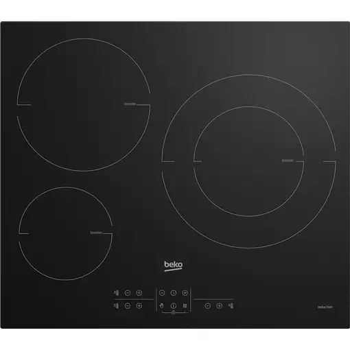 Beko HIIS63206M hobs Negro Integrado 58 cm Con placa de inducción 3 zona(s)
