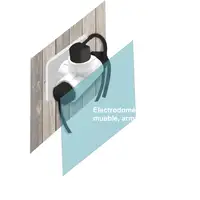 Adaptador de 3 tomas Schuko blanco SILVER ELECTRONICS, 1 ud