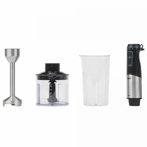 Batidora de mano JATA JEBT1791 de 1500 W. 4 cuchillas. Con picadora y vaso medidor