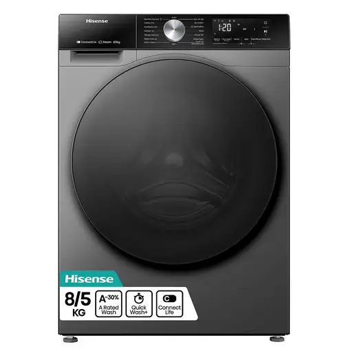 Hisense WD3S8043BT3 lavadora-secadora Independiente Carga frontal Titanio D
