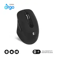 Ratón Curve Ergo Dual Mouse Batería Negro