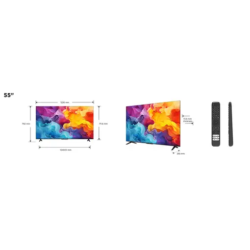 TCL P61 55P61B Televisor 139,7 cm (55\) 4K Ultra HD Smart TV Wifi Titanio