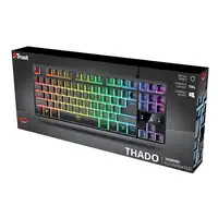 Trust GXT 833 Thado teclado Juego USB Español Negro, Plata