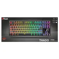 Trust GXT 833 Thado teclado Juego USB Español Negro, Plata