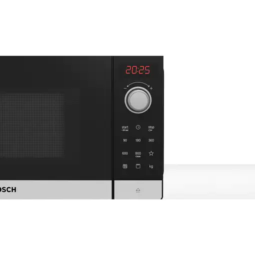 Bosch Serie 2 FEL023MS2 microondas Negro, Acero inoxidable Solo microondas Encimer