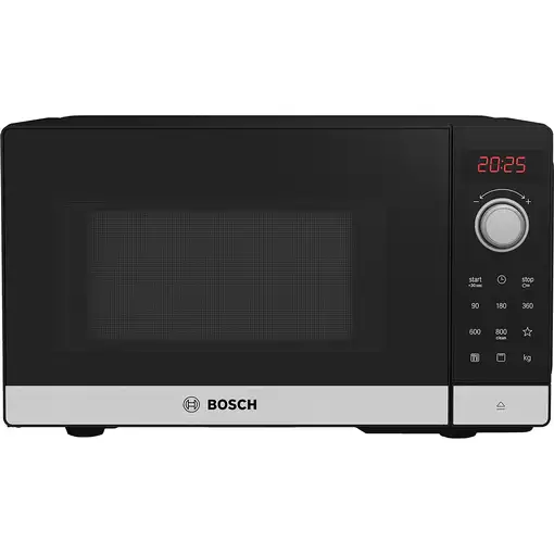 Bosch Serie 2 FEL023MS2 microondas Negro, Acero inoxidable Solo microondas Encimer