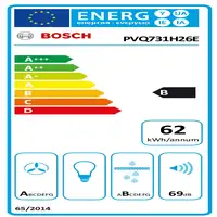 Bosch Serie 6 PVQ731H26E hobs Negro Integrado 71 cm Con placa de inducción 4 zona(