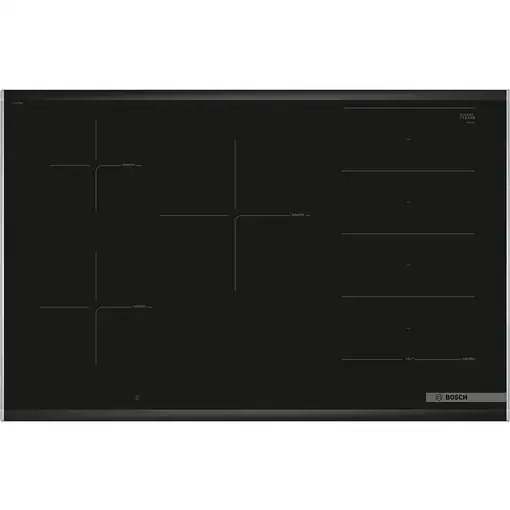 Bosch Serie 8 PXV875DV1E hobs Negro Integrado 82 cm Con placa de inducción 5 zona(