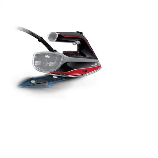 Braun TexStyle 5 SI 5057 RD Plancha a vapor Suela de cerámica 2700 W Negro, Rojo