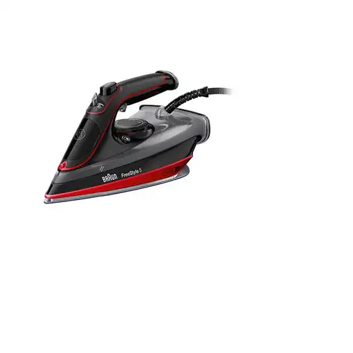 Braun TexStyle 5 SI 5057 RD Plancha a vapor Suela de cerámica 2700 W Negro, Rojo