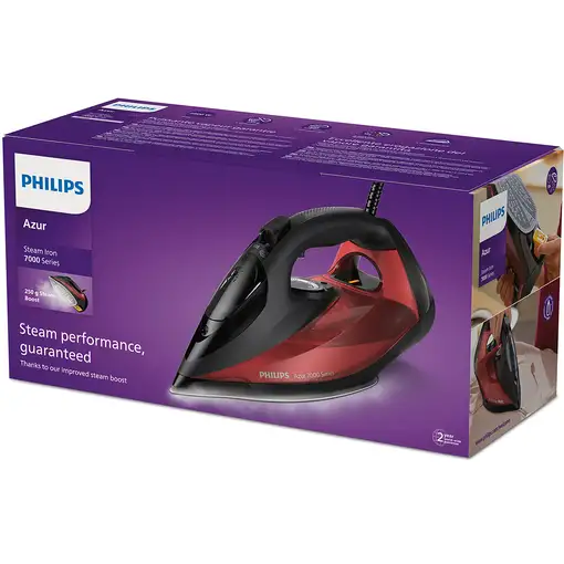 Philips 7000 series DST7022/40 Plancha de vapor HV en negro/rojo