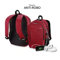 Mochila Para Portátil Urban Lock 16\  Rojo