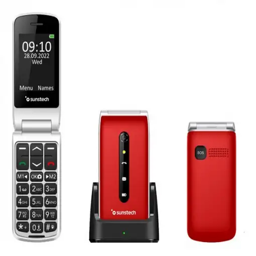 Sunstech CELT18 6,1 cm (2.4\) 101 g Rojo Teléfono para personas mayores