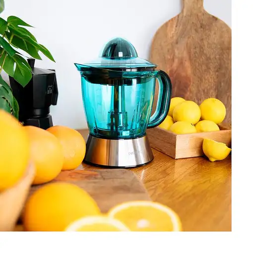 Cecotec 03351 exprimidor Exprimidor lenta 40 W Negro, Azul, Acero inoxidable