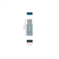 Nanocable Adaptador USB-A 3.1 GEN2 a USB-C, USB-A/M-USB-C/H, Gris