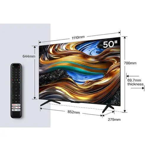 TCL P75 50P755 Televisor 127 cm (50") 4K Ultra HD Smart TV Wifi Titanio