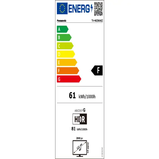 Panasonic TV-48Z80AEZ Televisor 121,9 cm (48") 4K Ultra HD Smart TV Wifi Negro