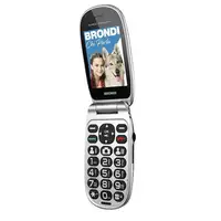 Brondi Amico Comfort 7,11 cm (2.8") Negro, Plata Teléfono para personas mayores